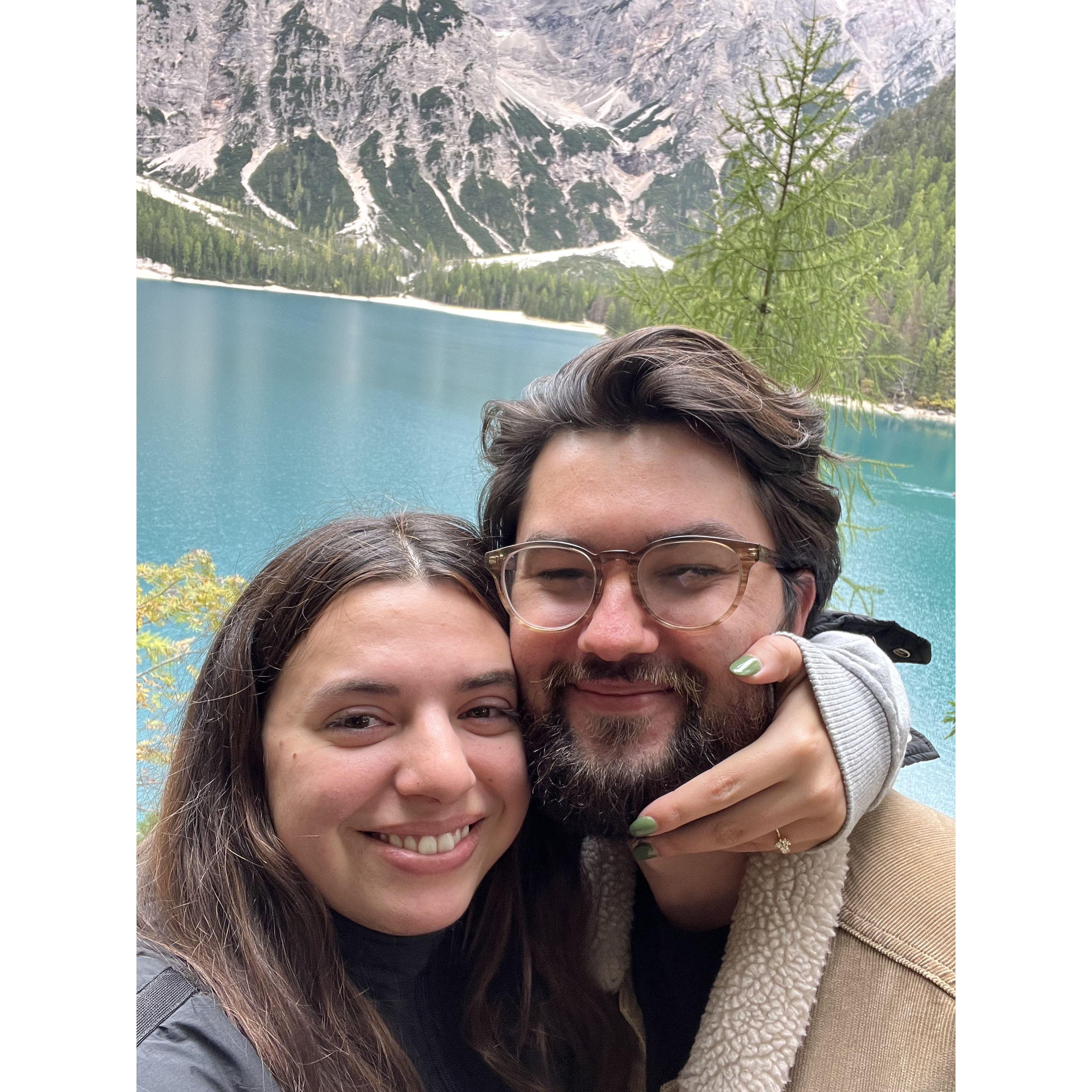 Happy tears right after Ryan proposed!