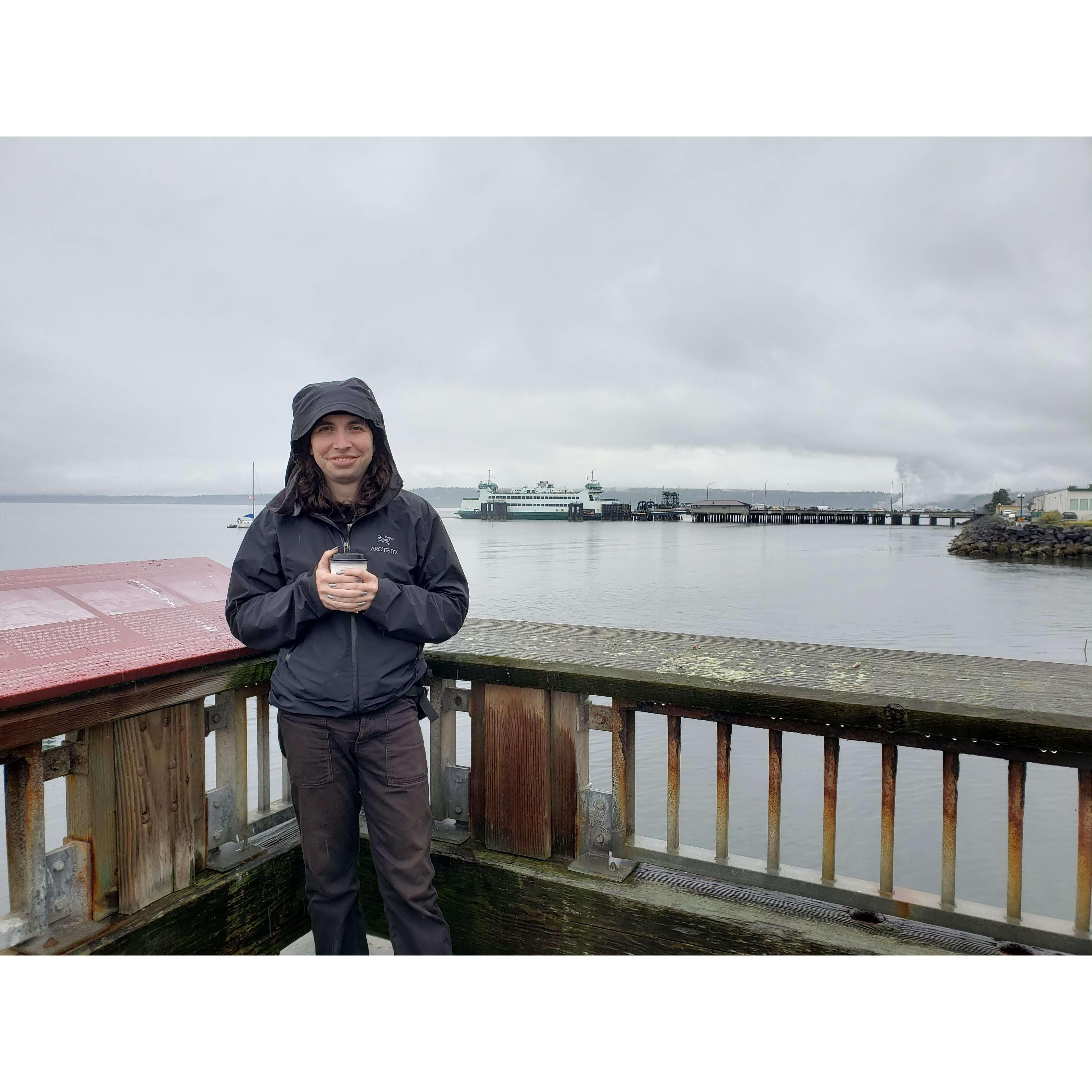 Yara in Port Townsend waiting for the ferry