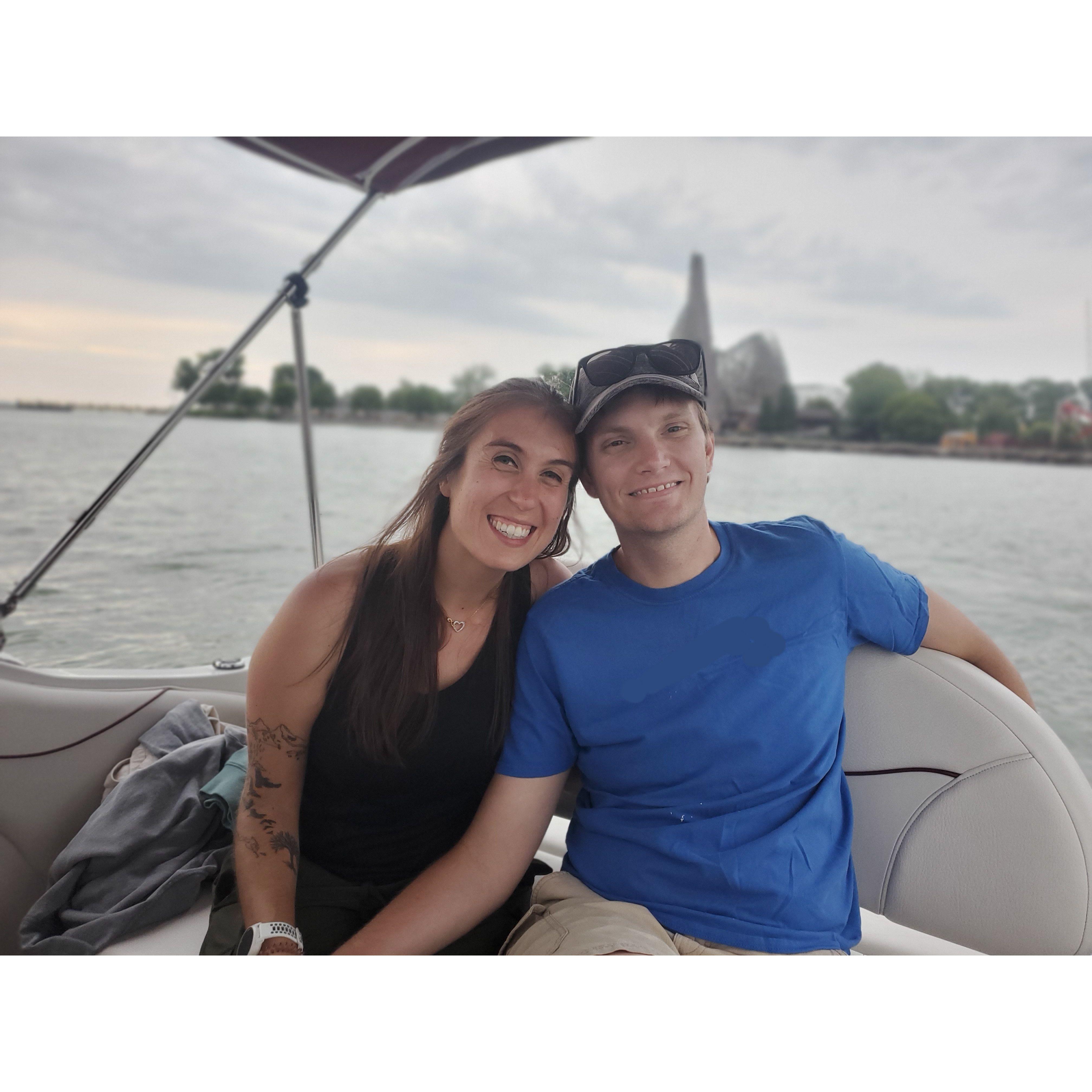 Cedar Point seen from Lake Erie in Sandusky, OH! July 2022.