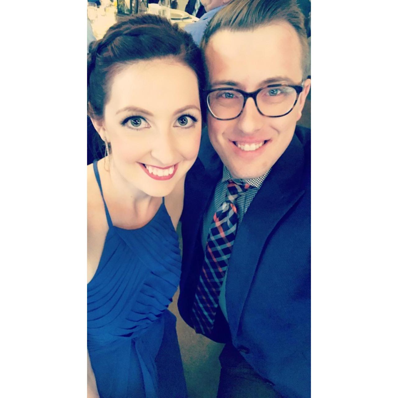At Andy and Courtney's wedding