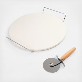 Stoneware 3-Piece Pizza Stone Set