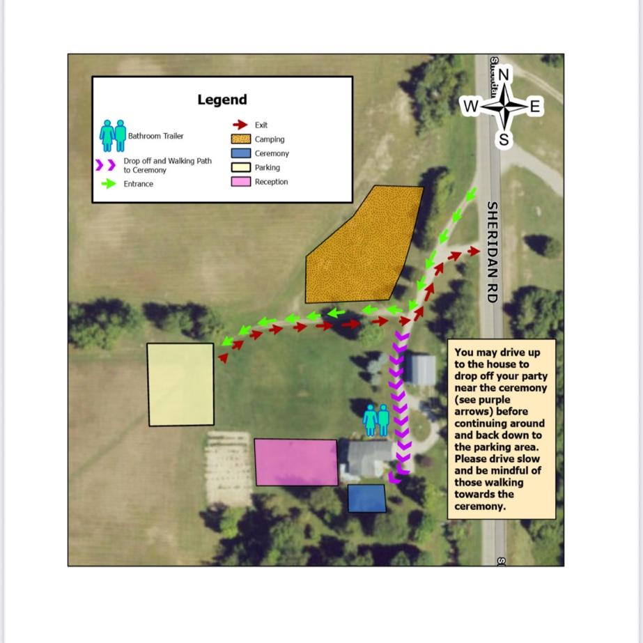 Map of the Wedding Location.