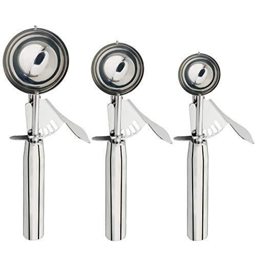 Cookie Scoop Set, Ice Cream Scoop Set, Multiple Size Large-Medium-Small Size, Selected 18/8 Stainless Steel Cupcake Scoop for Cookies, Ice Cream, Cupcakes, Meatballs