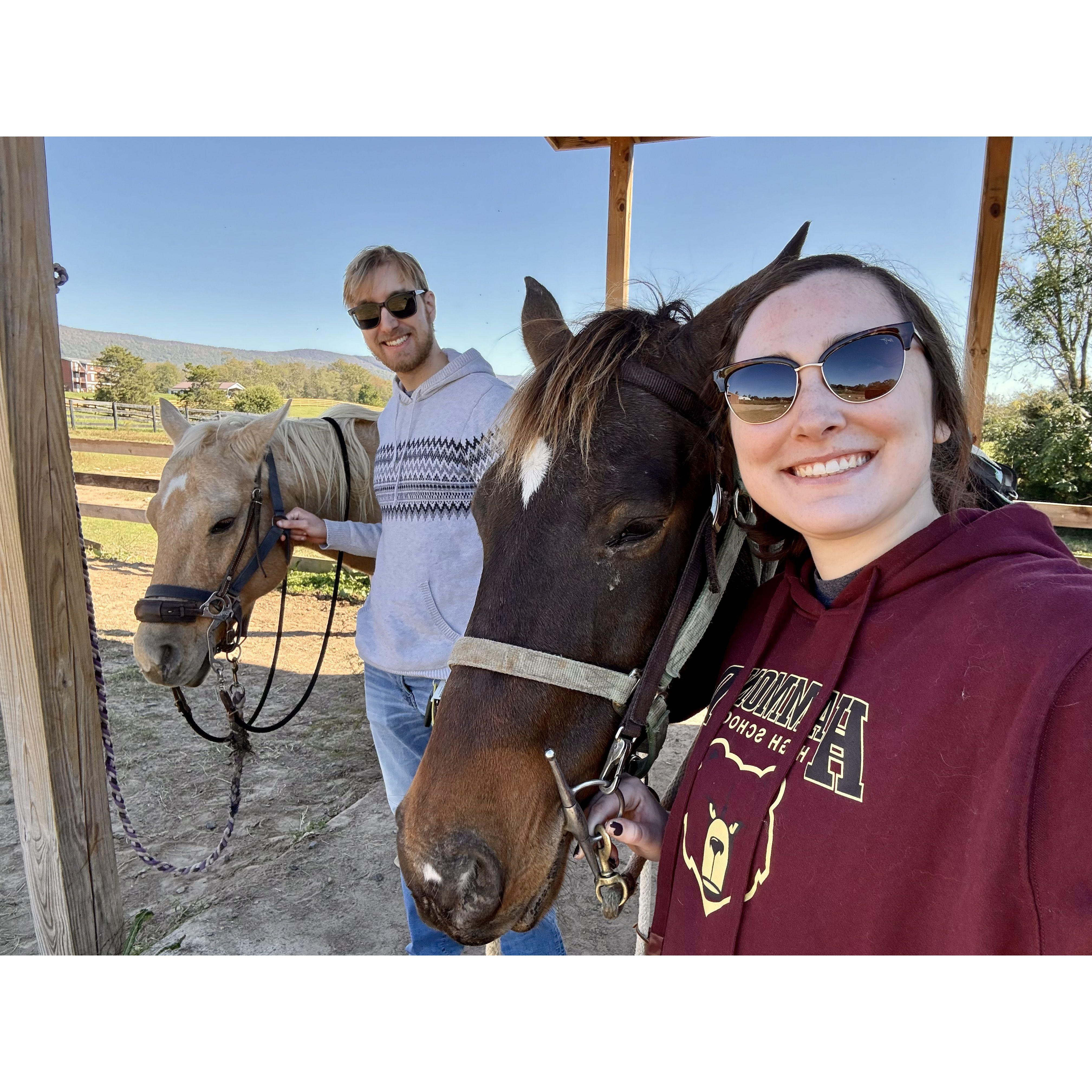 Mahdi planned a trail ride for us the morning we got engaged!