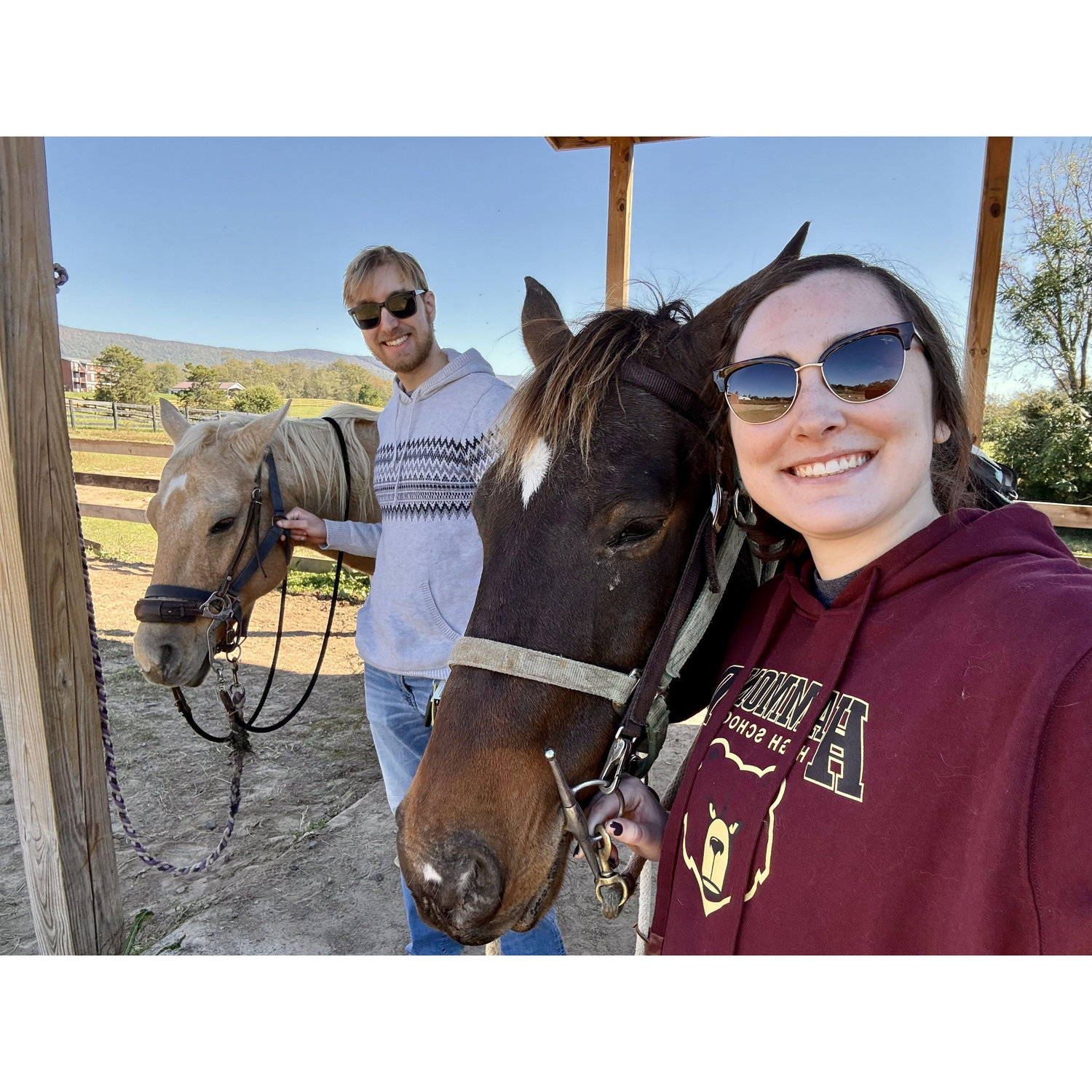 Mahdi planned a trail ride for us the morning we got engaged!