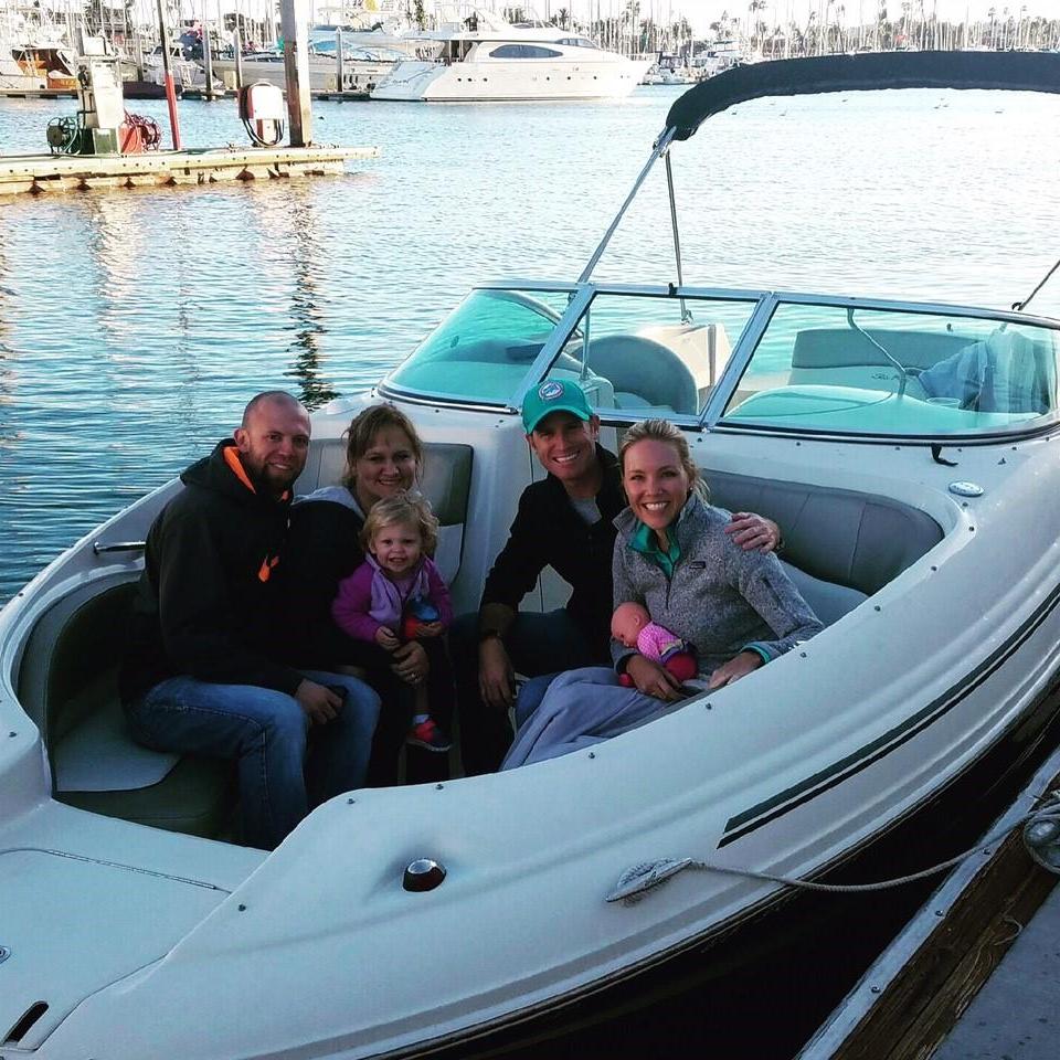 On the boat with family from Illinois (Barrett, Amanda & Ellie)