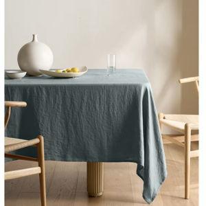 European Linen Tablecloth in Ocean 70" x 108"