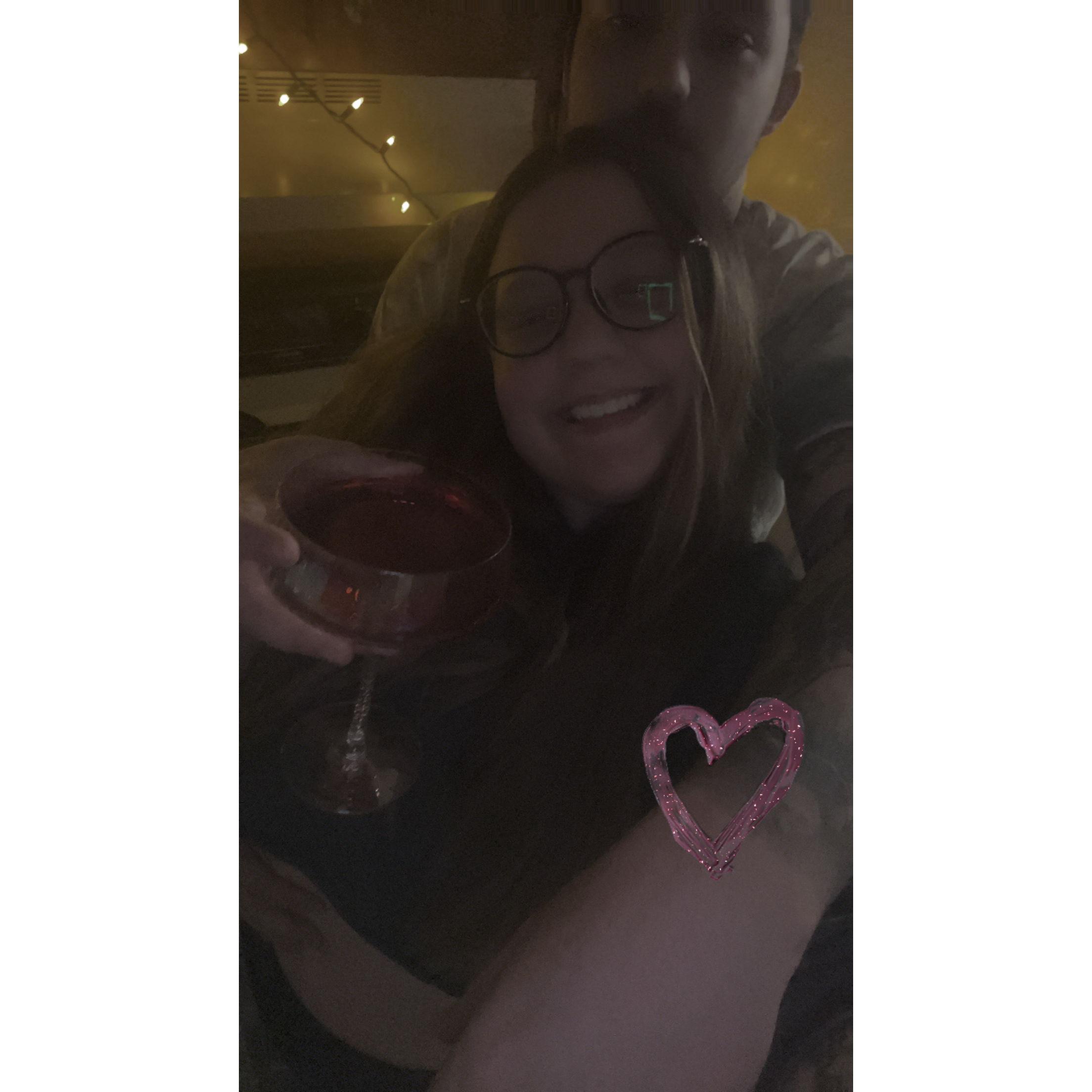 New Years 2025 spent together watching the ball drop