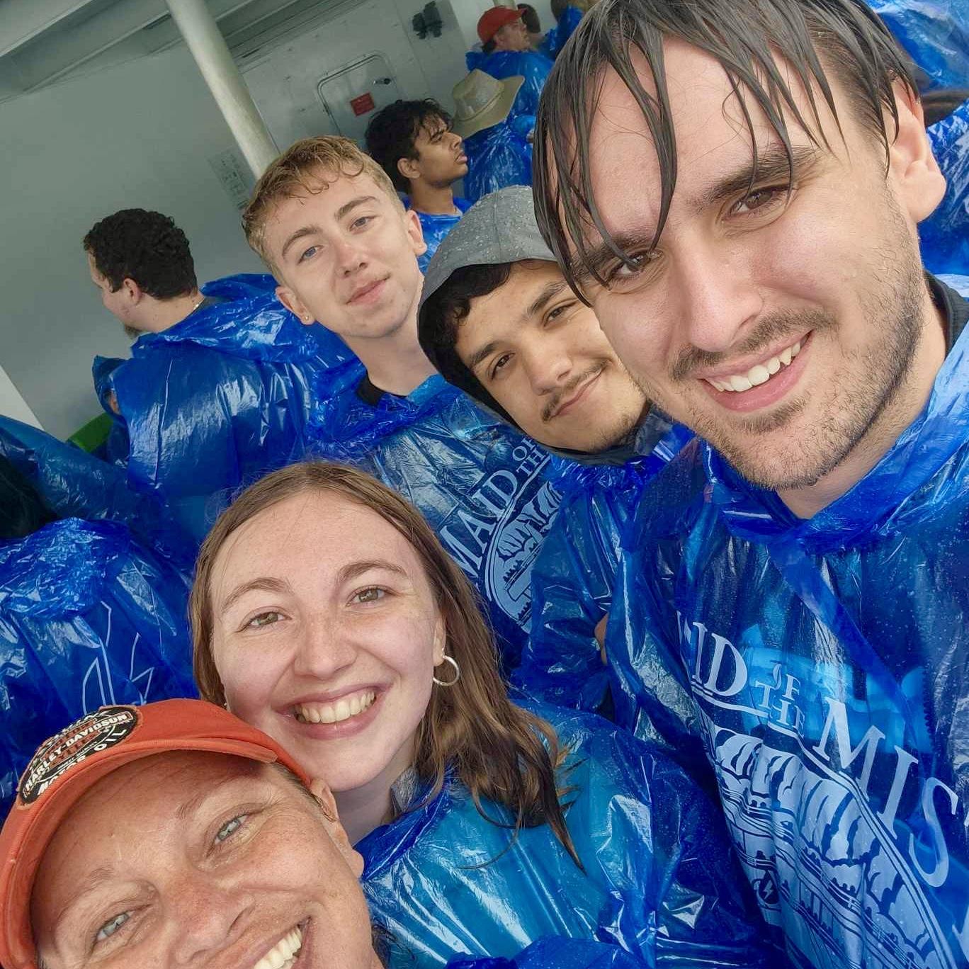 Getting splashed at Niagara Falls with Miranda’s immediate family!