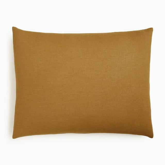 European Flax Linen Duvet, Standard Sham Set, Golden Oak