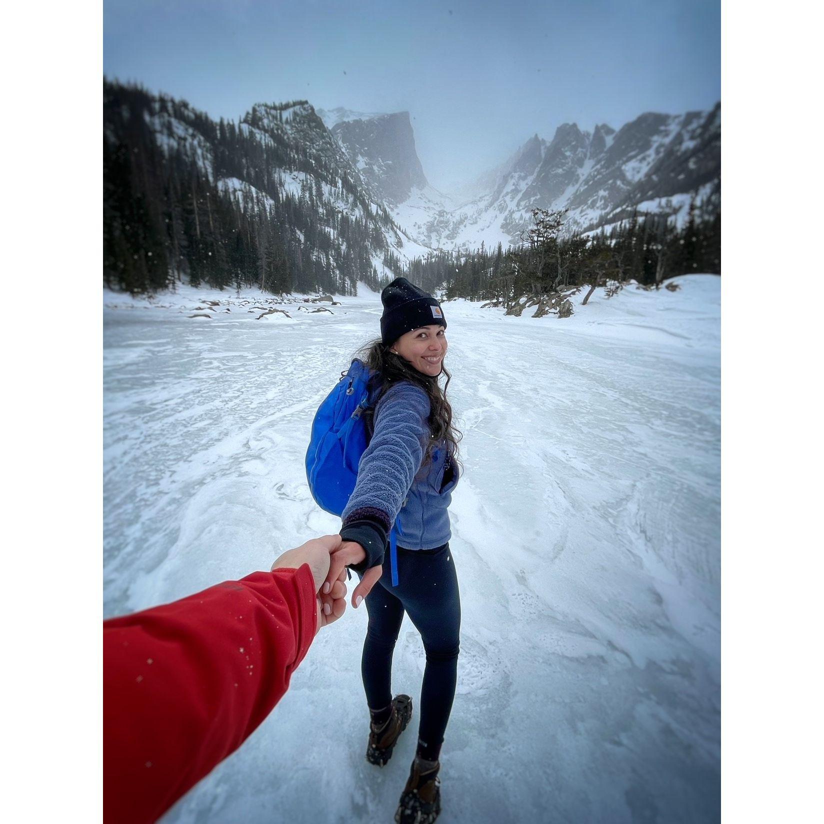 One of our favorite winter hikes in Rocky Mountain National Park