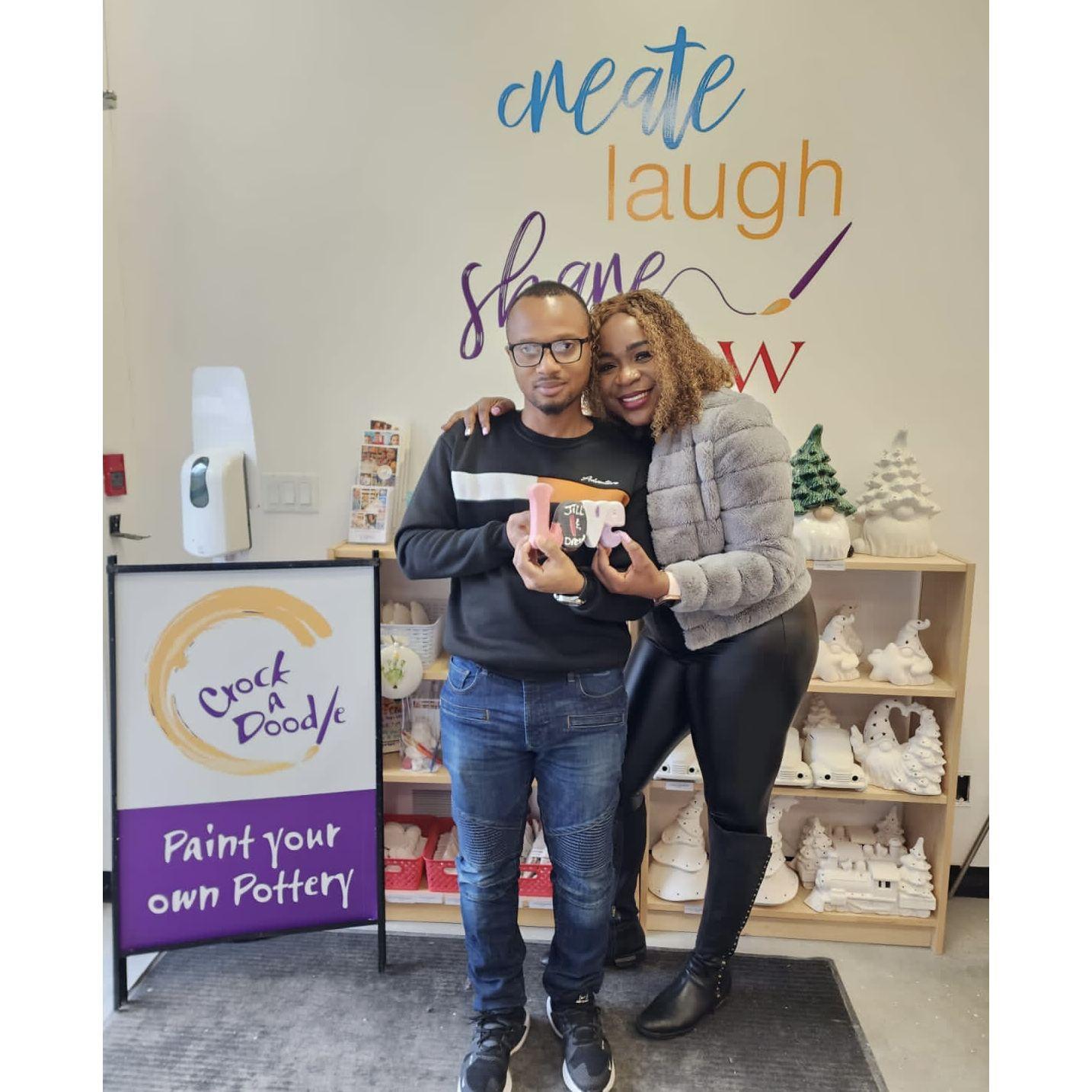 Crock a Doodle- Our first pottery class. We made it with love.