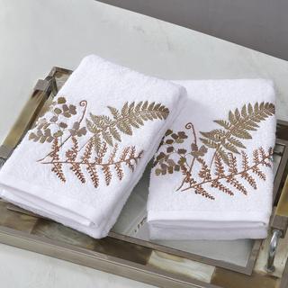 Fern Embroidered Hand Towel, Set of 2