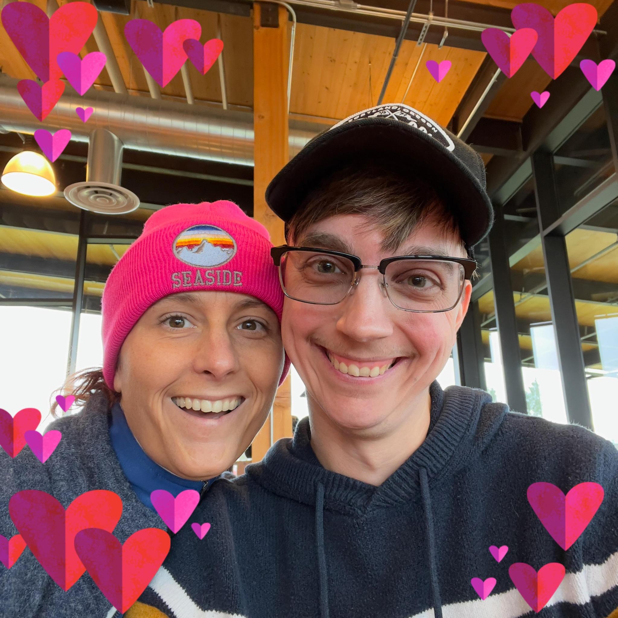 Chloe & I at the Tillamook Cheese Factory! About to enjoy some yummy food!