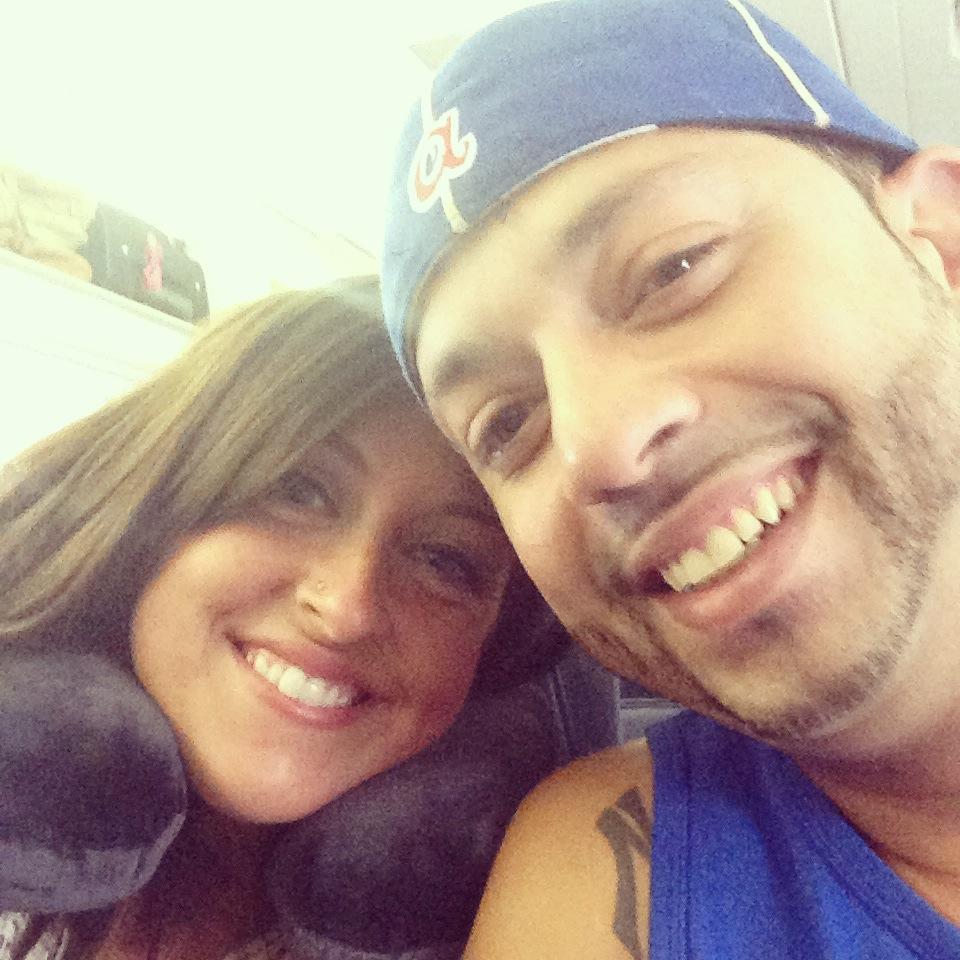 Our very first flight together! We were heading to the Yucatan peninsula of Mexico. July 2014