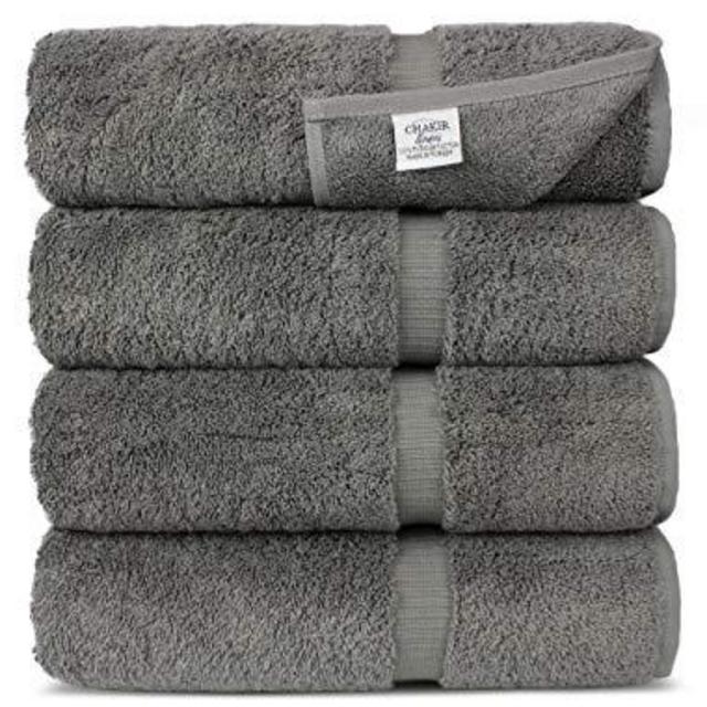 Luxury Hotel & Spa Bath Towel Turkish Cotton, 27" x 54",Set of 4