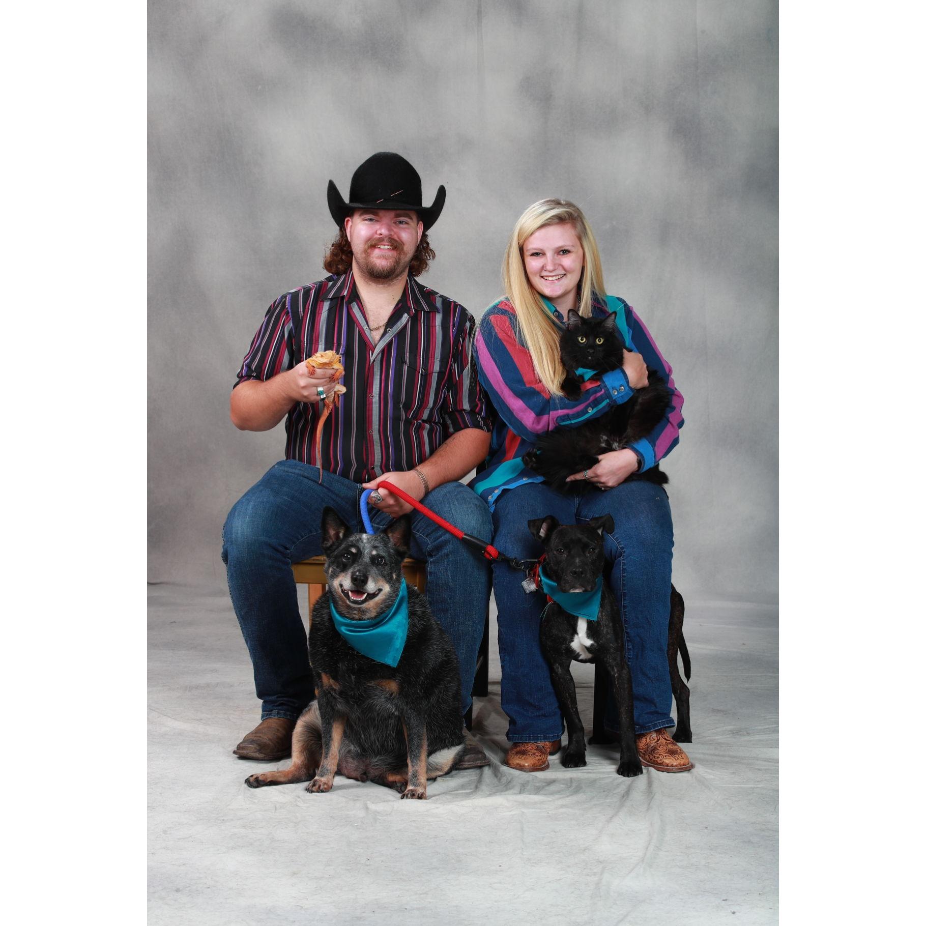 Vet school pictures with just a few of our pets!