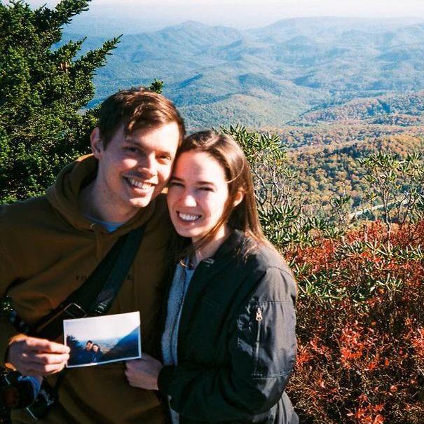 Our second annual trip to Grandfather mountain! Same spot, same picture, but less crazy hair