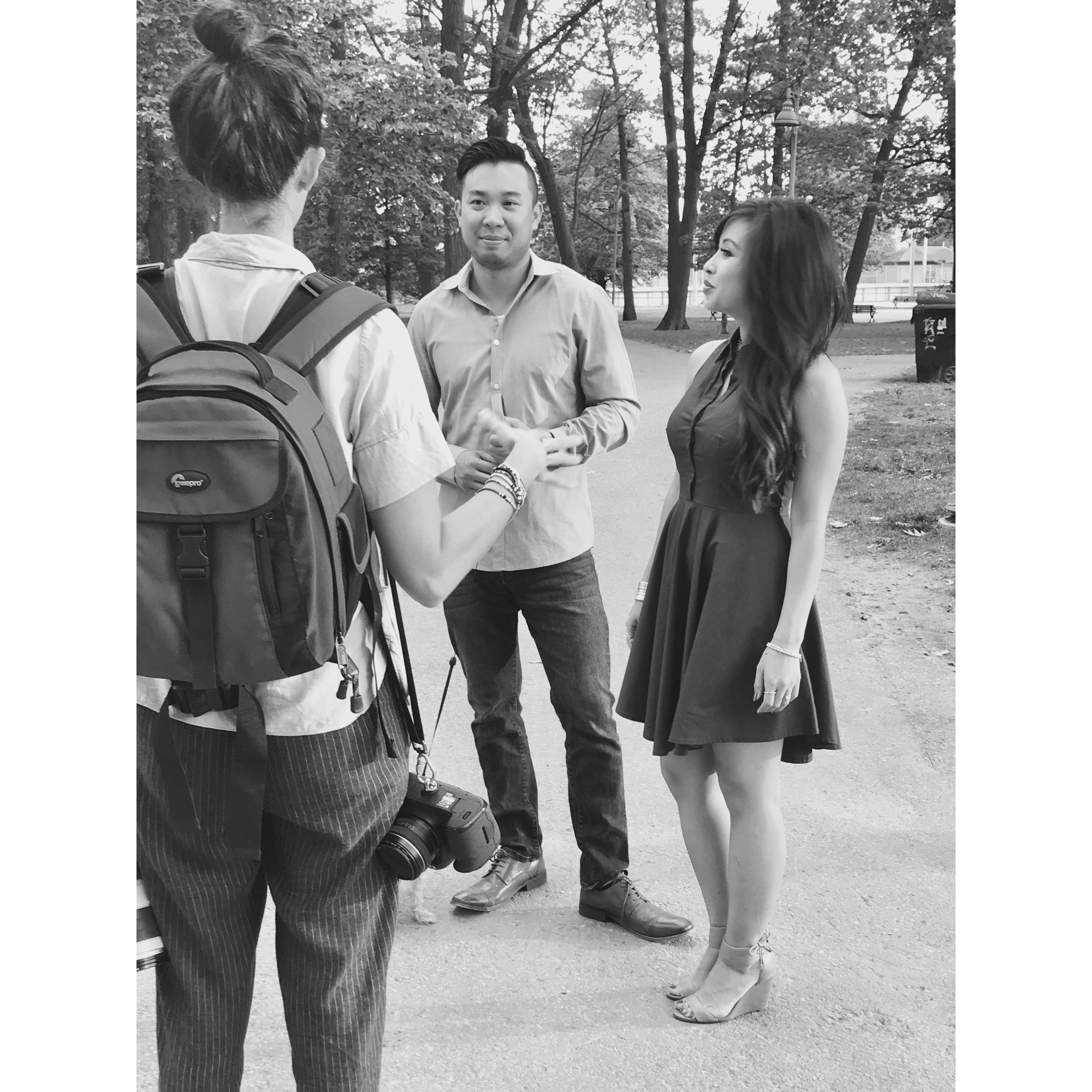 Working with our amazing photographer, Kate.
