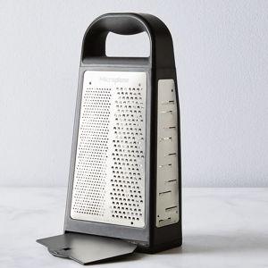 Microplane Elite 5-in-1 Box Grater Holds 2.5 Cups, Non-Slip Grip
