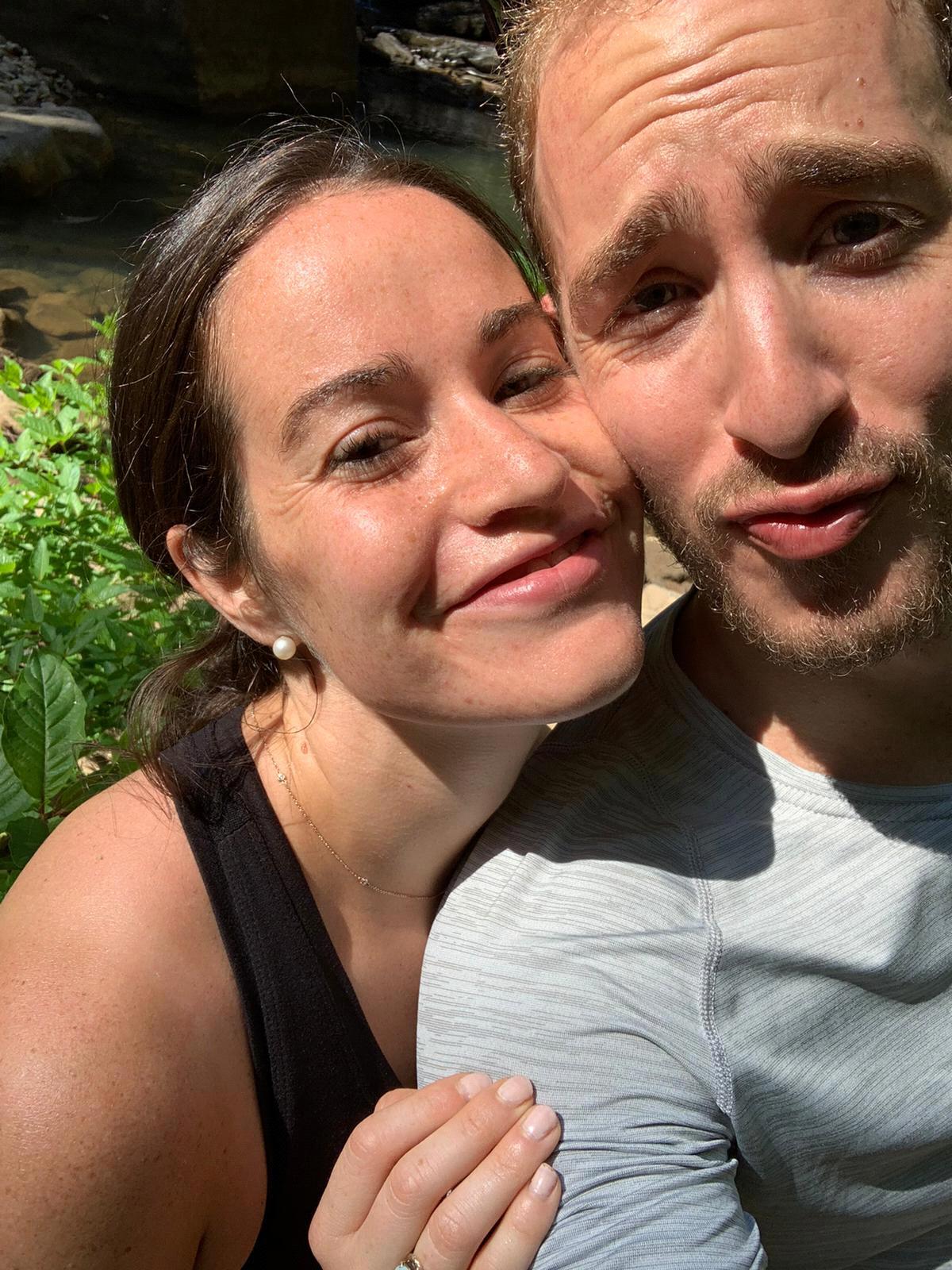 Sweaty but happy during a hike in Chattanooga, TN