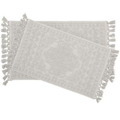 Nellore 2-Piece Bath Rug Set in Light Grey