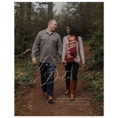 Brown Winter Wedding Digital Save the Date - Elting Photo