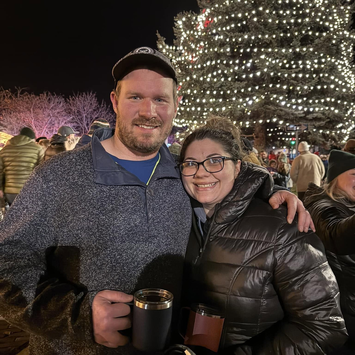 His first time at the Christmas tree lighting