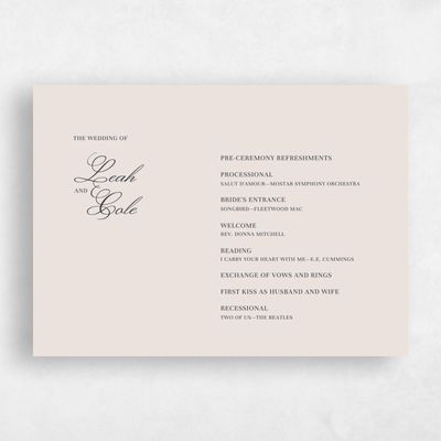 Navy, Blue Wedding Program - Dubuque