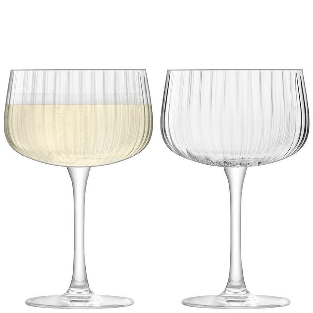 Arc Flow Saucer Cocktail, 8.5oz, Clear, Set of 4