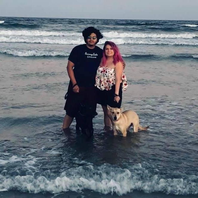 Corpus Christi Beach day with our puppers! (yes, there are both in the photo I promise!)