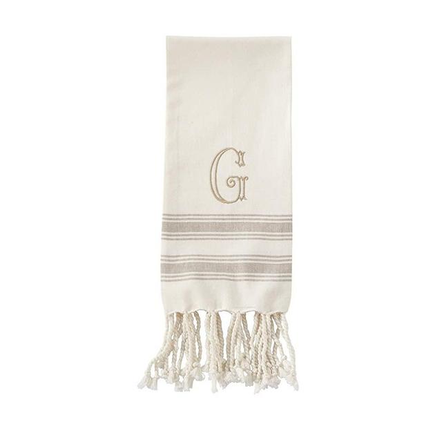 Mud Pie G Initial Turkish Hand Towel (Size 38" x 20")