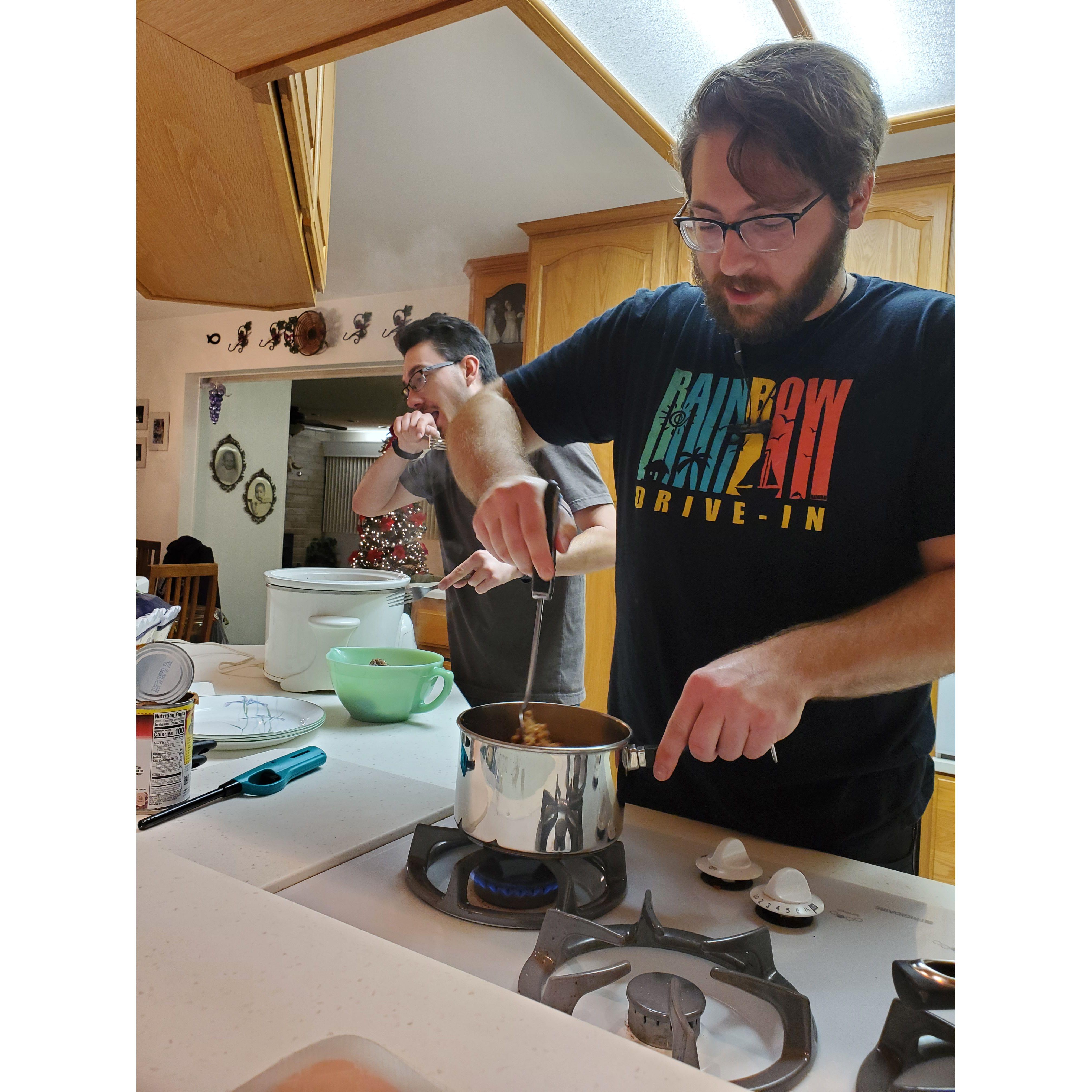 The Boys in the kitchen