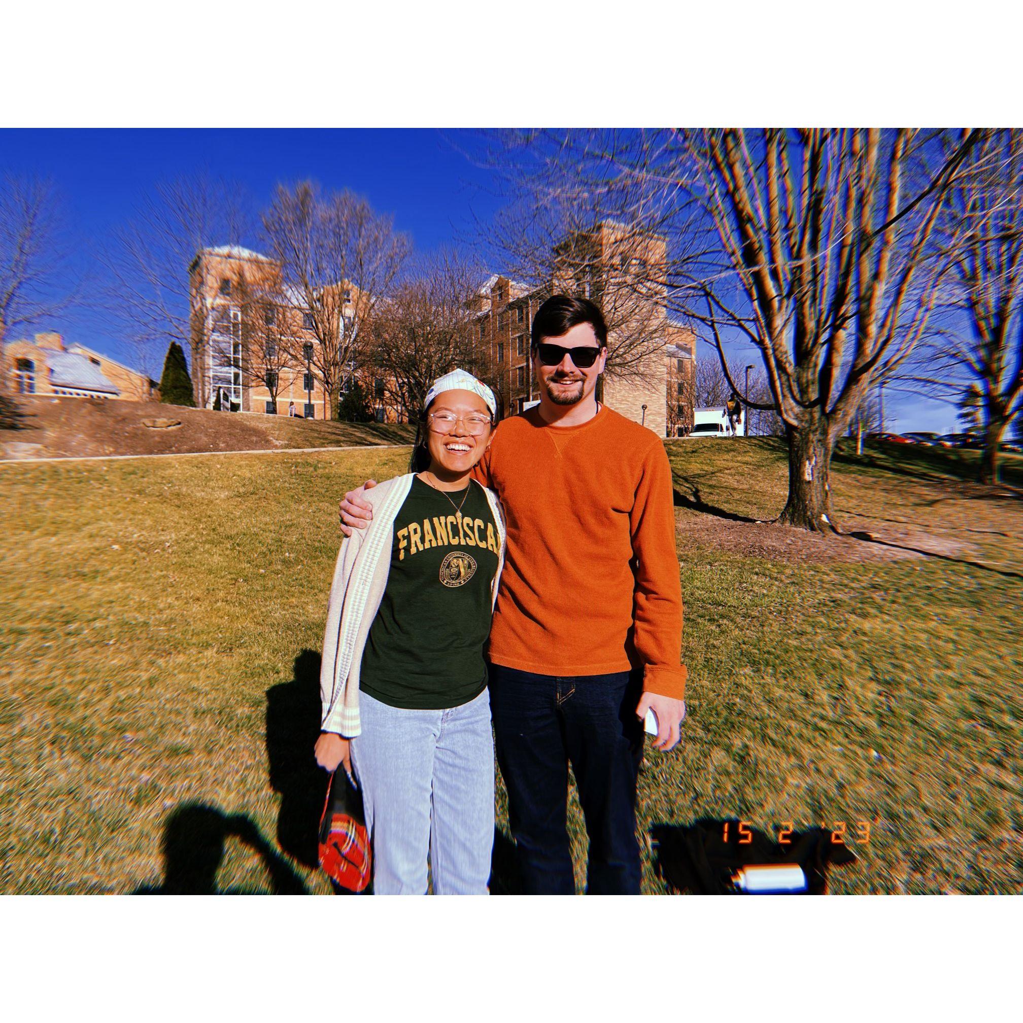 Andrew and Therese’s first picture as a couple