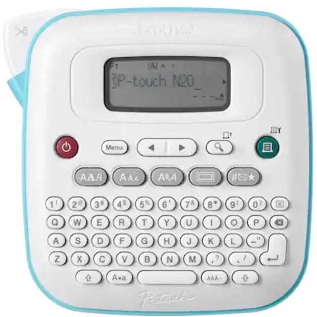 Brother - P-touch PT-N20 Personal Desktop Label Maker with Btag Tape, Great for Personalization and Storage/Organization - White