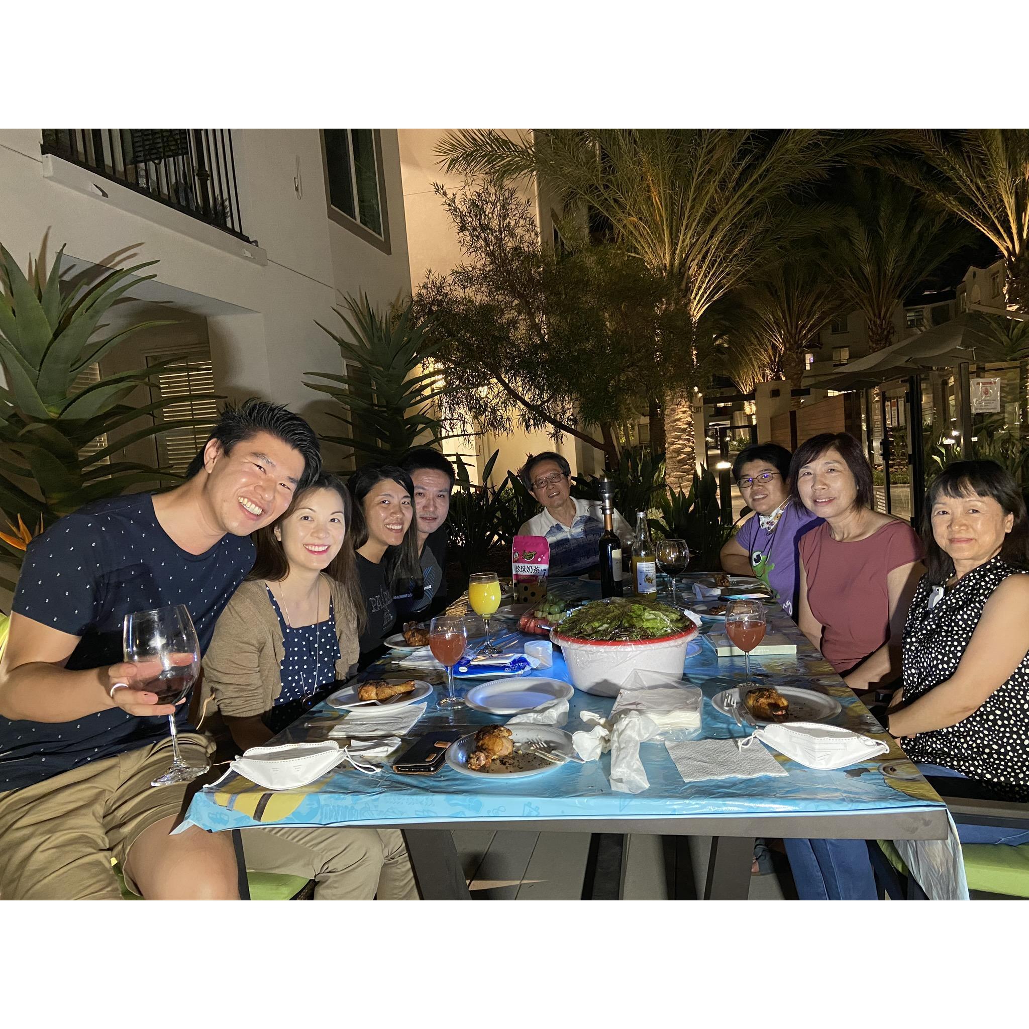 First family dinner in California