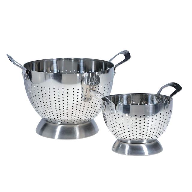 Epicurious 2 Piece Colander Set - Silver