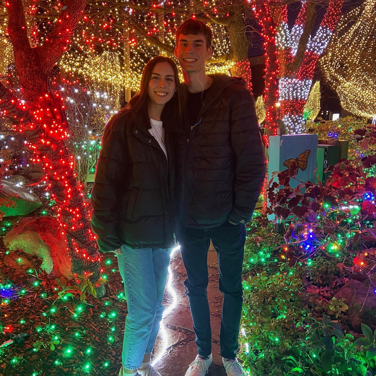 Downtown Fayetteville Christmas lights.