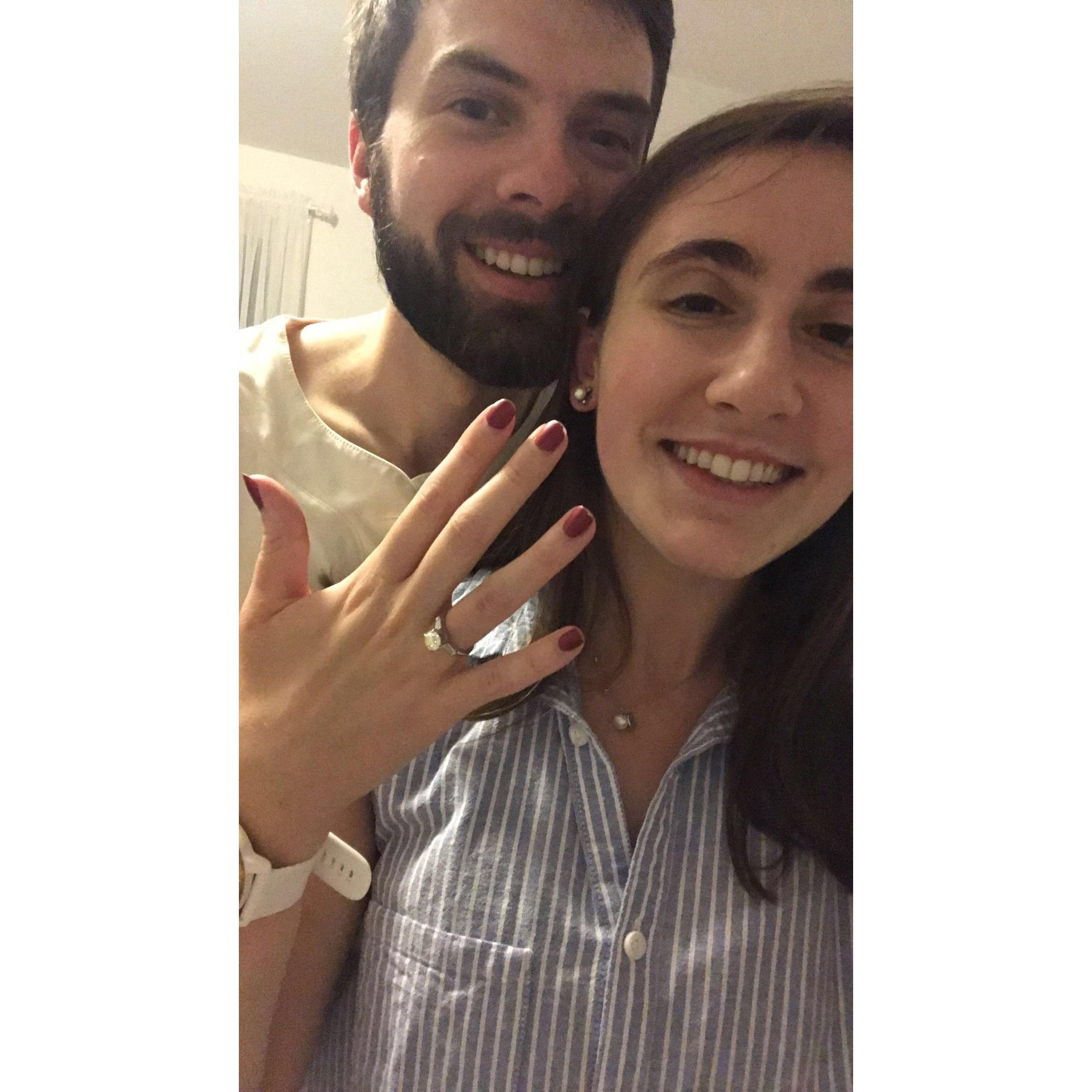 Alex popped the question! August 12, 2020