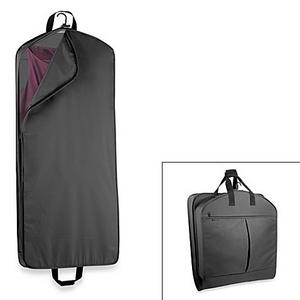 WallyBags® 52-Inch Dress Length Garment Bag with Extra Capacity in Black