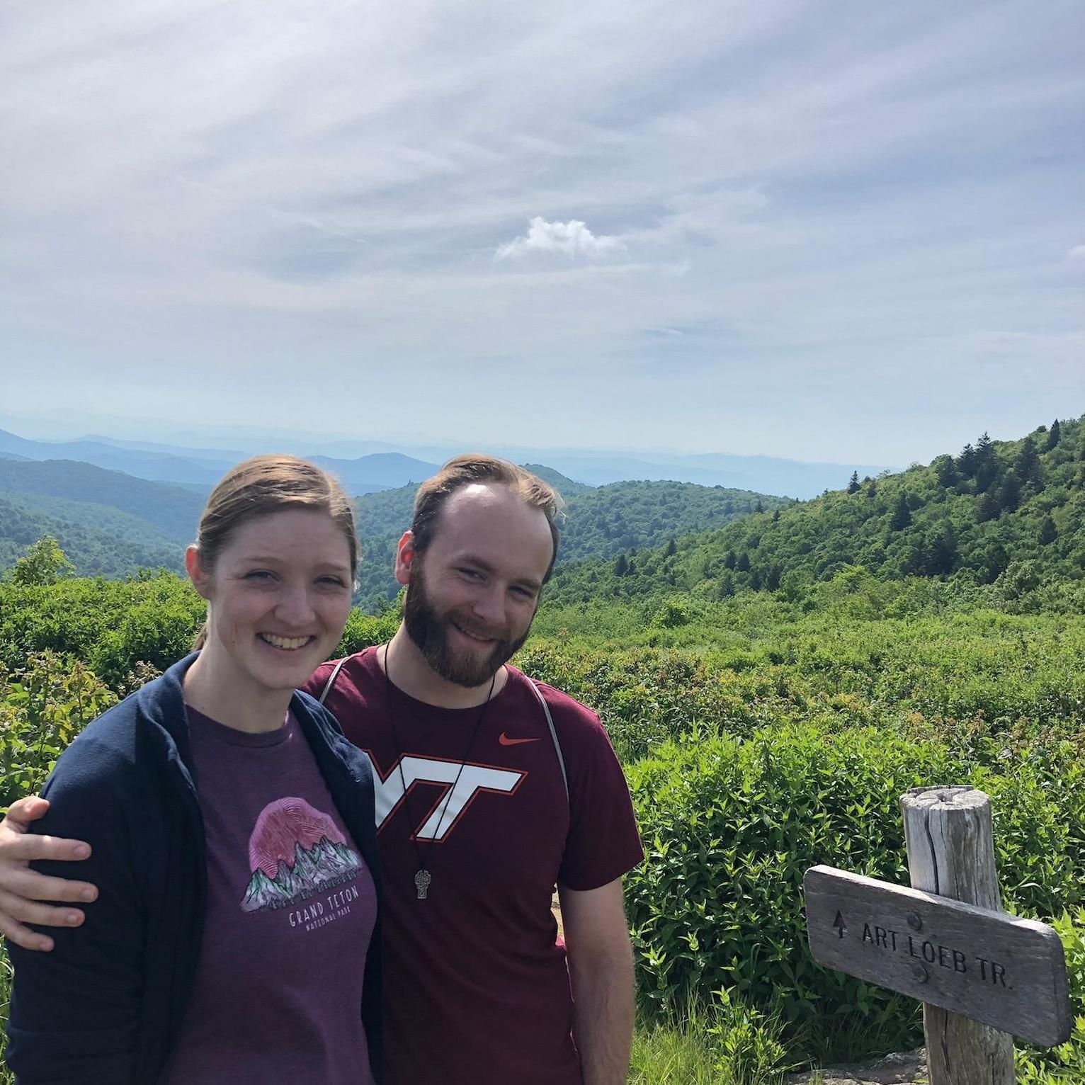 Alex took Cameron hiking near Asheville
