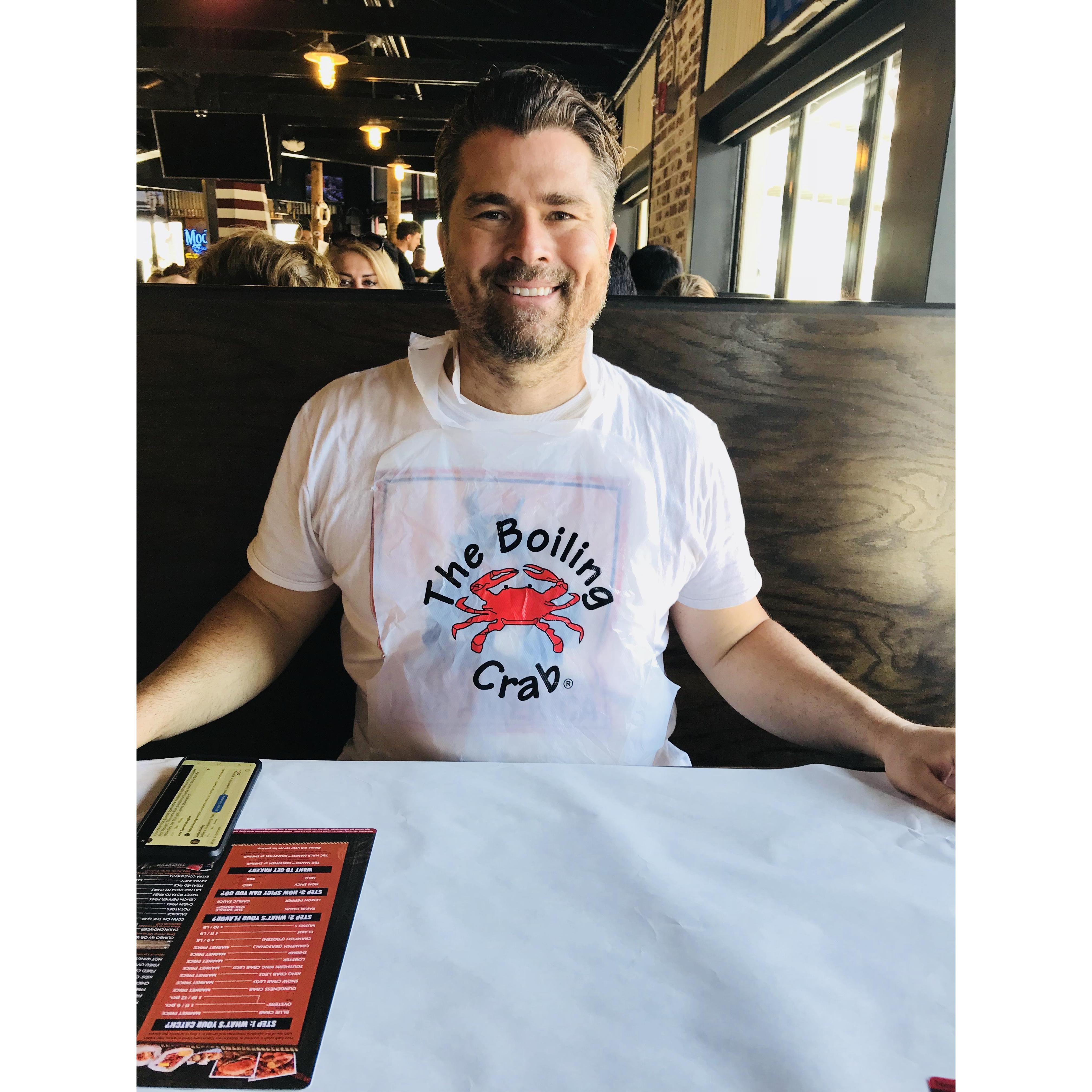 This Mid West guy's first time having Boiling Crab.