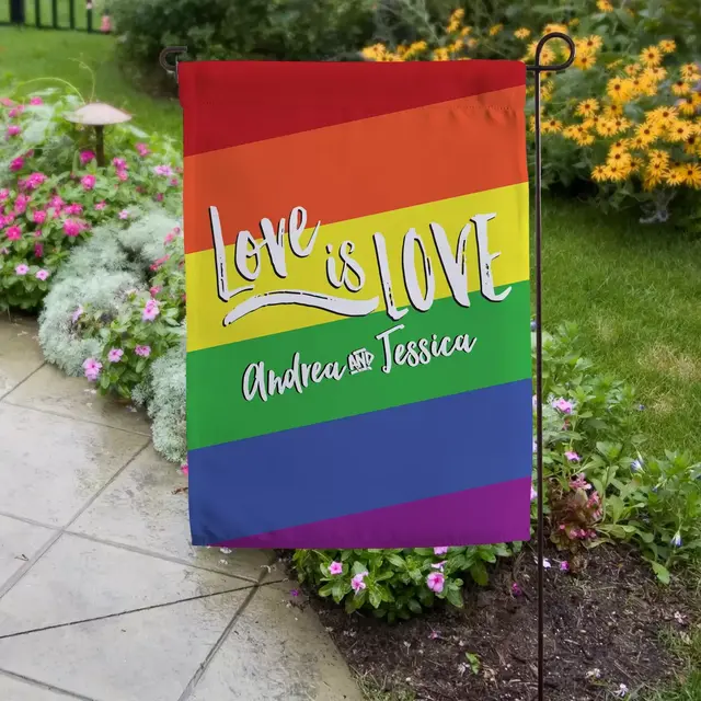 Love Is Love Personalized Garden Flag