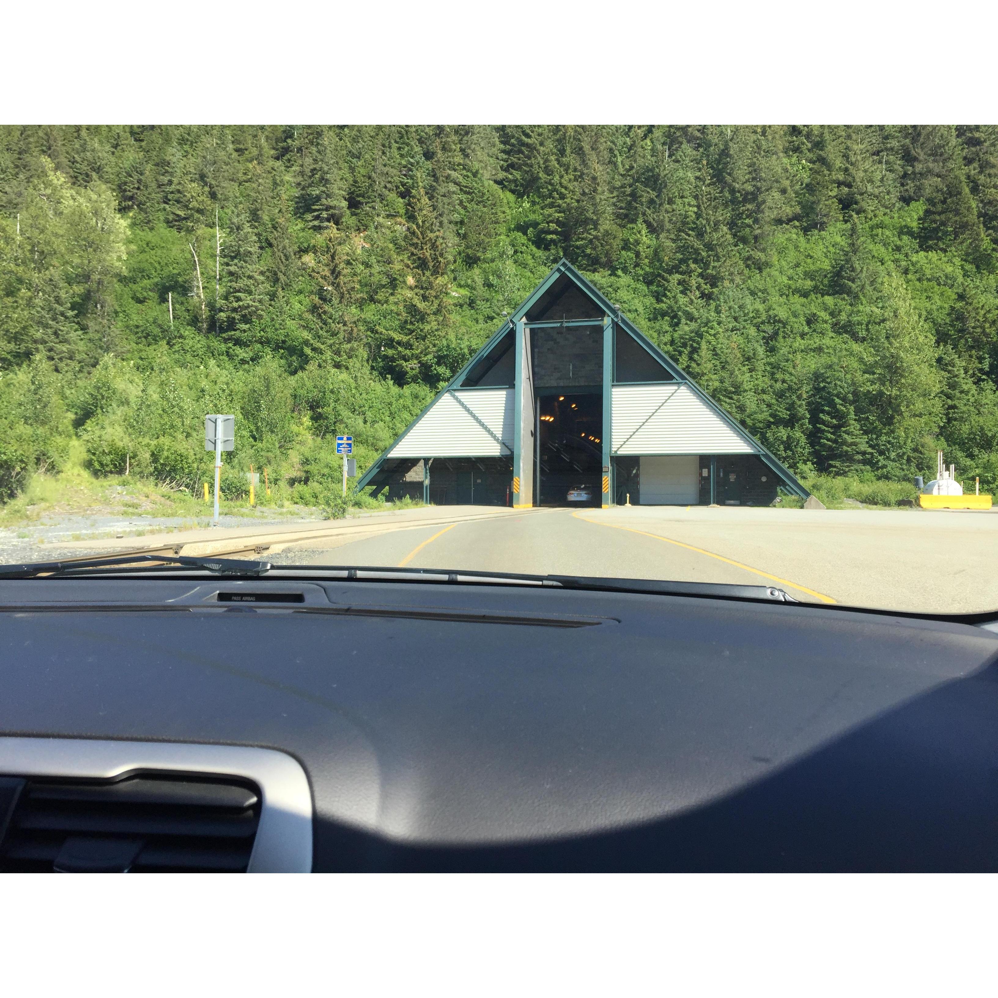 Entrance to Whittier Tunnel