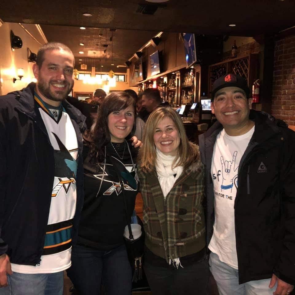 Sharks game with Kelly and Omar. San Jose, California. February, 2019.