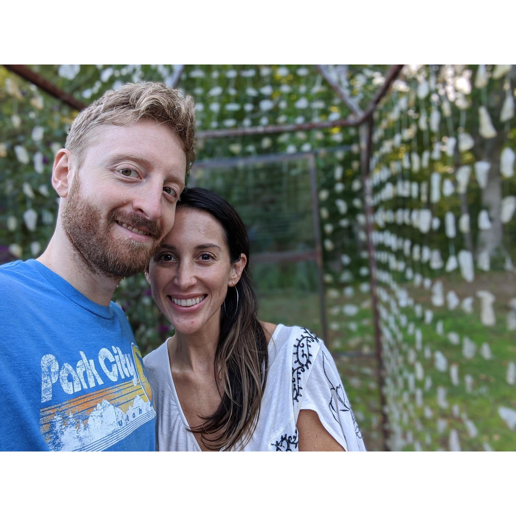 Cape Cod summer adventure. The groom planned a surprise trip that included a fairy garden.