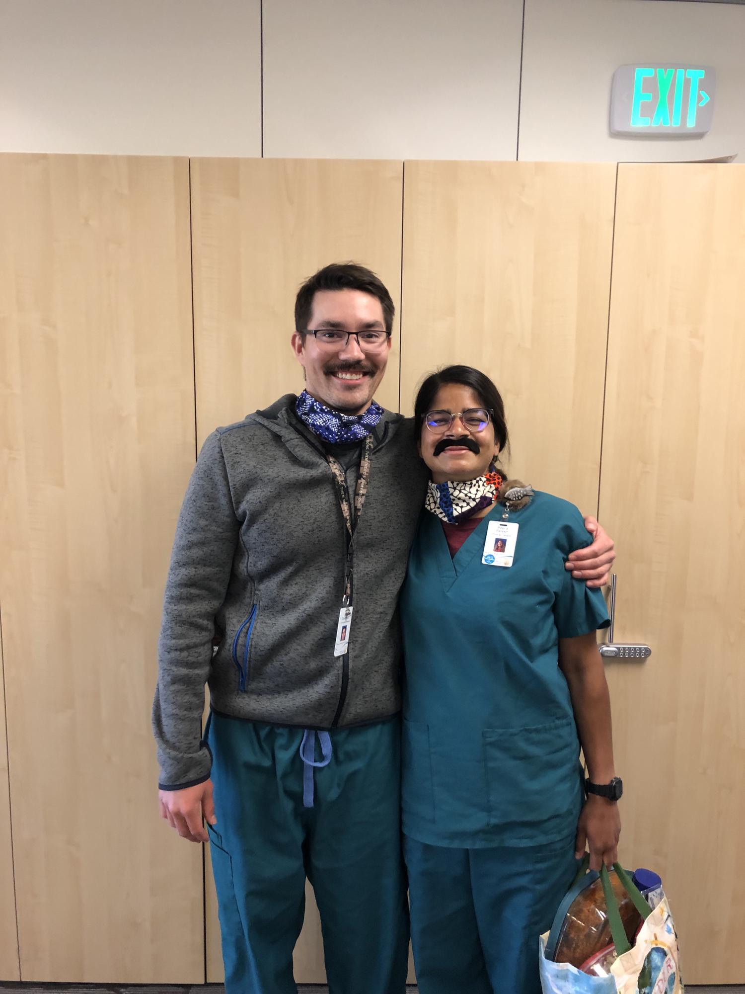 Meera dressed up as Will at work - Summer 2020