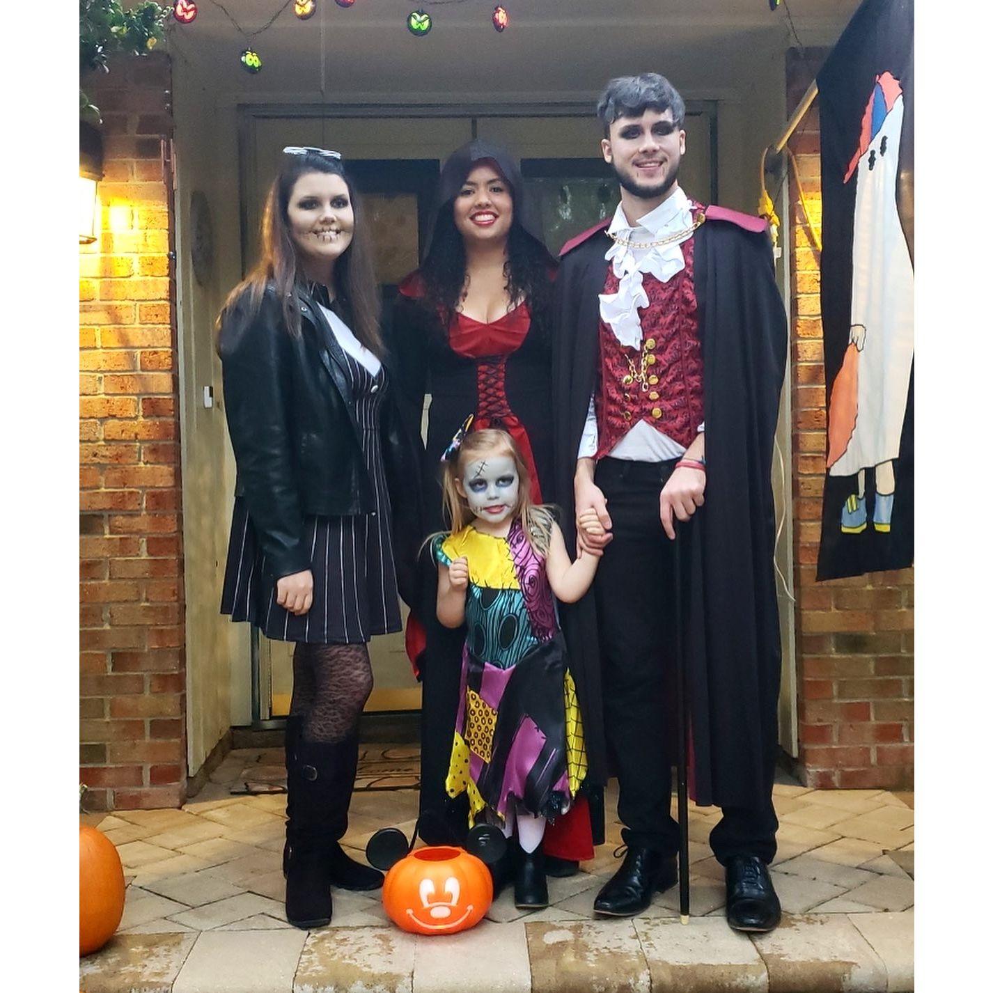 First Halloween together and first time for Karla to meet Heather and Maci.