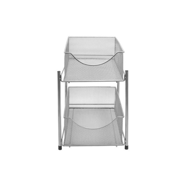 Sorbus 2-Tier Mesh Organizer Baskets With Sliding Drawers