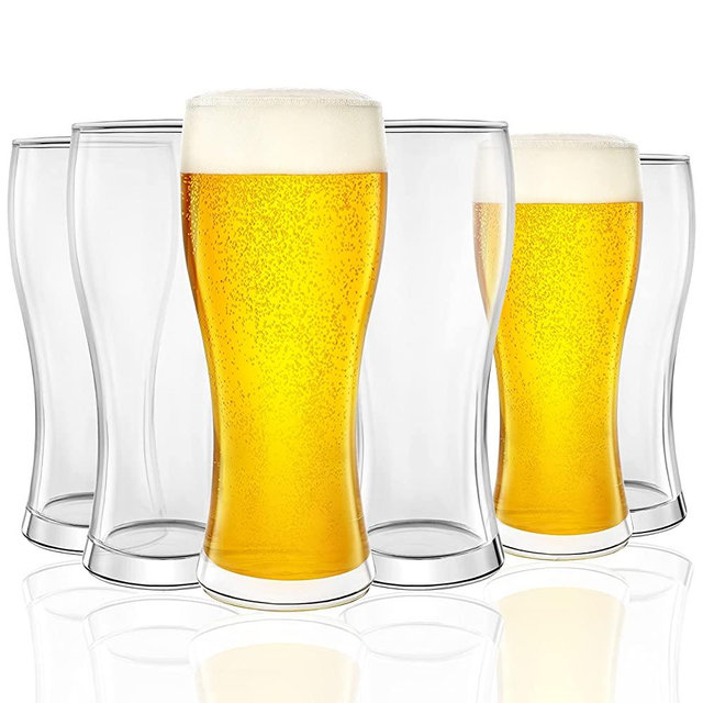 Kitchen Lux 16oz Beer Glasses, Craft Beer Glasses Set of 6 Pint Glass. Beer Mug, IPA Beer Glass, Pint Glasses, Pub Pint Glass, Beer Cup, Beer Pint Glasses Set of 6, Pilsner Beer Glasses, Gifts For Men